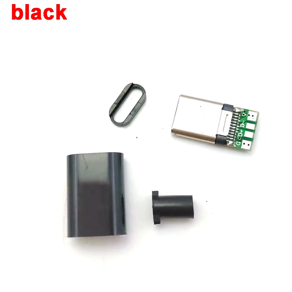 2pcs TYPE-C USB Plug Male connector With PCB 24pin welding Data line interface DIY data cable accessories Conector