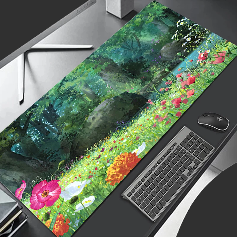 Gaming Mouse Pads Big Gamer Keyboard Desk Anime Scenery Mouse Mat Carpet Rubber Tapis Souris Gaming Notbook Pc Mousepad