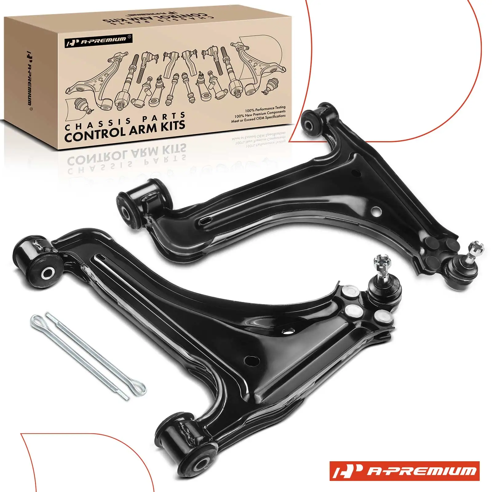 A-Premium 2x Front Lower Control Arm with Ball Joint for Buick Skyhawk 1982-1989 Skylark 1987-1993 Somerset 1986-1987