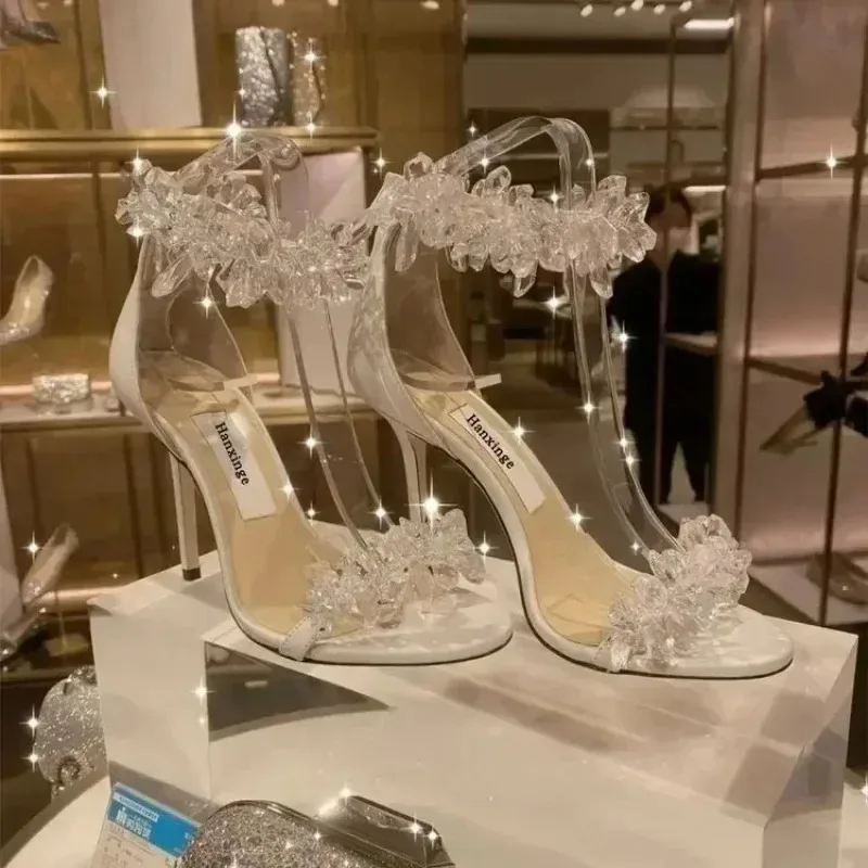 

Ladies Sandals High Heel Pumps Shoes Summer New Fashion High Heel Sexy Fashion Women Shoes Wedding Pearl Sandals Women Shoes