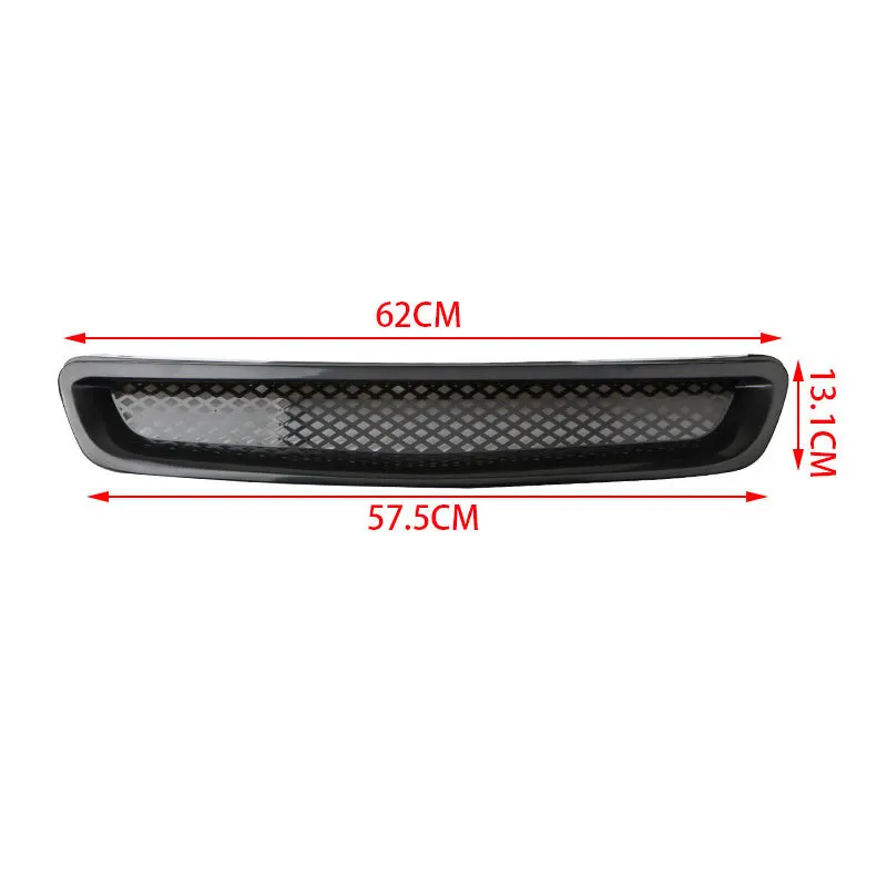 Main Bumper Grilles Radiator Grille Protective Cover Hood Guard Compatible For Civic 1996-1998 Auto Accessories