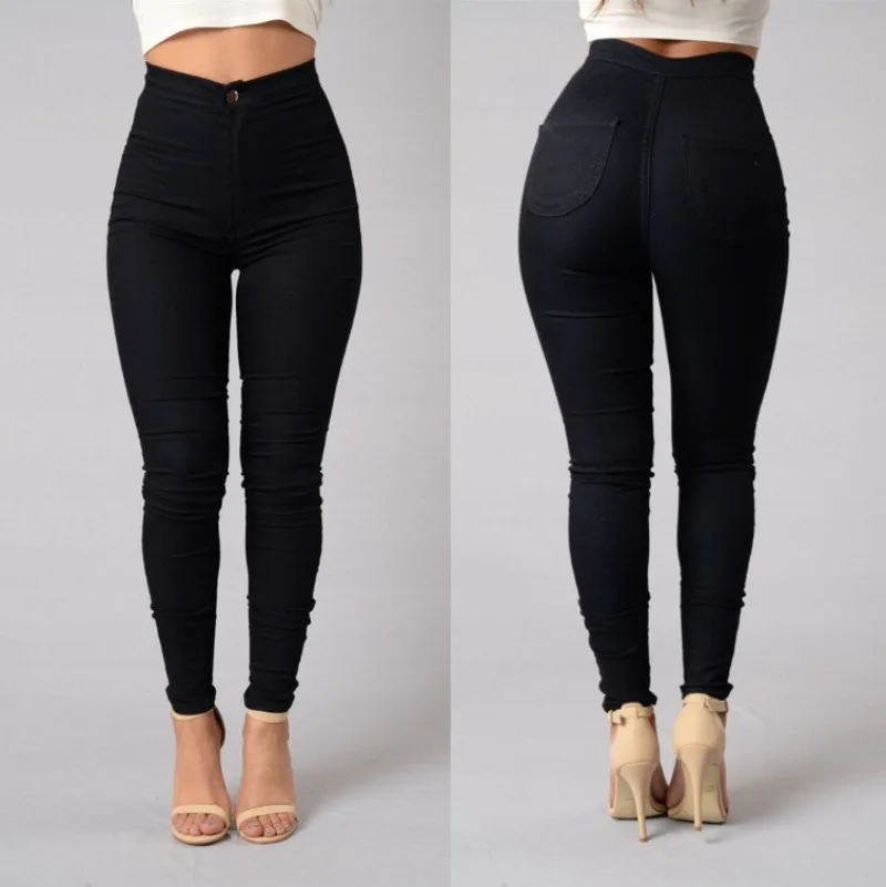 Women's Clothing Popular Splicing High Waist Tight and Thin Elastic Pants for Women