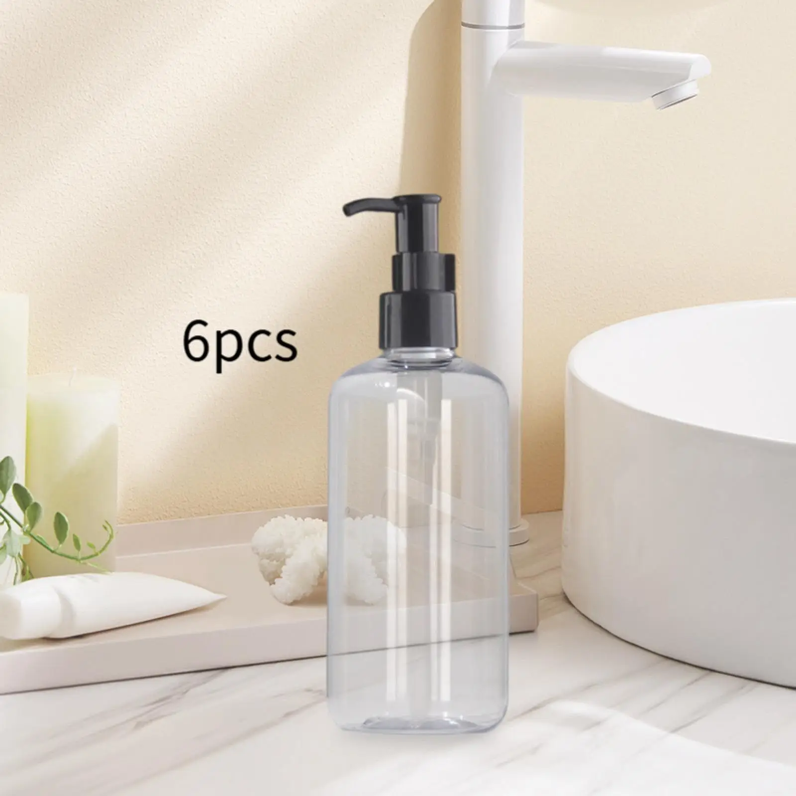 

Набор из 6 декоративных дозаторов для мыла с помпой, контейнеры для шампуня и геля для душа, для столешниц, прачечных, кухонь, общежитий