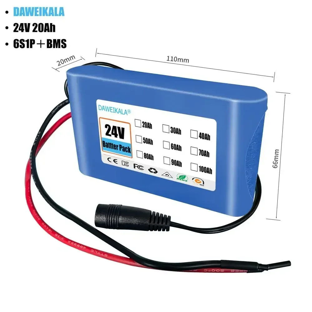 

6s4p 24V 40Ah 18650 Battery Lithium Battery 25.2v 40000mAh Moped /Electric/Li Ion Battery Pack