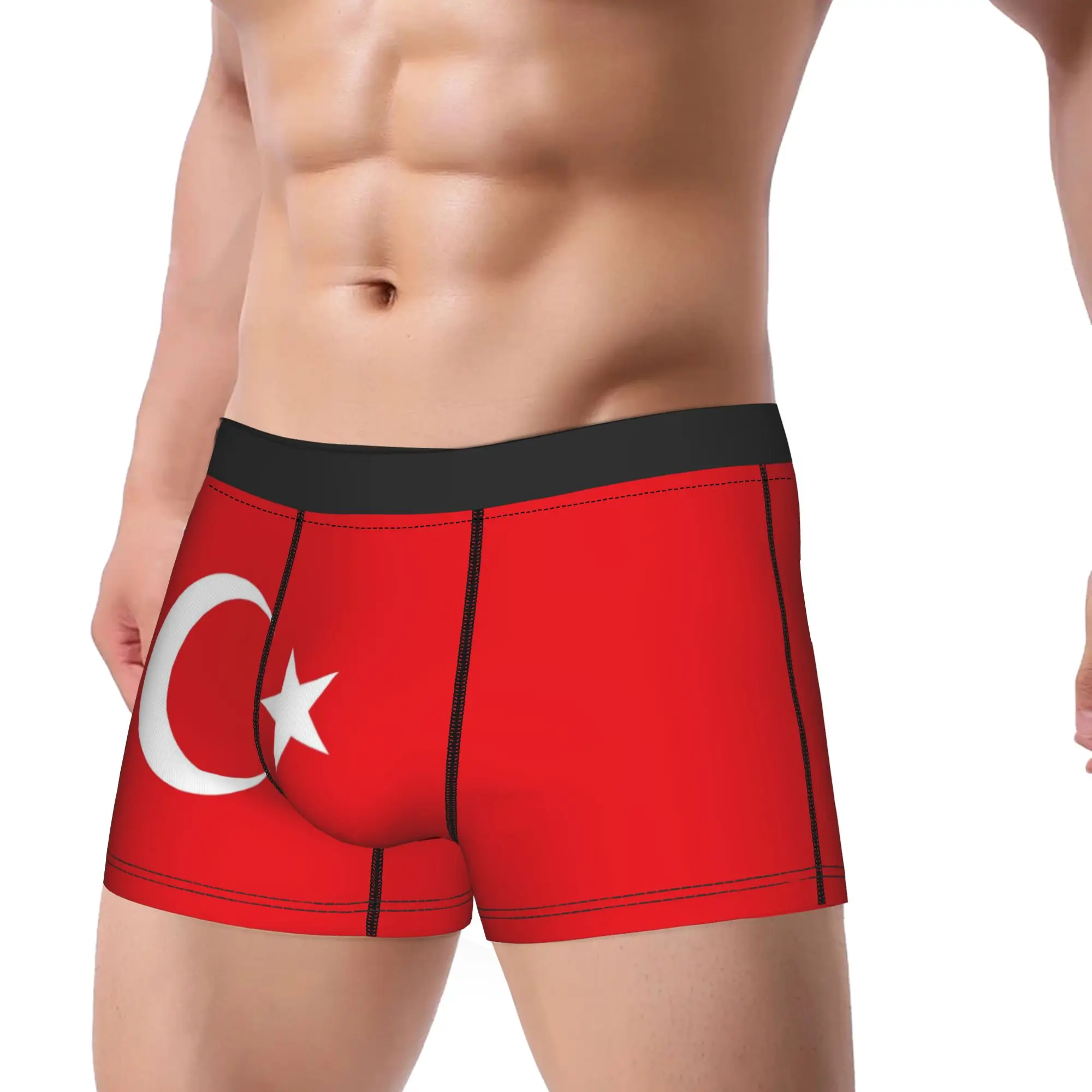 Turkey Turkish National Flag Crescent Star Boxers Novelty Gift For Men Humorous Underwear  Boxer Shorts