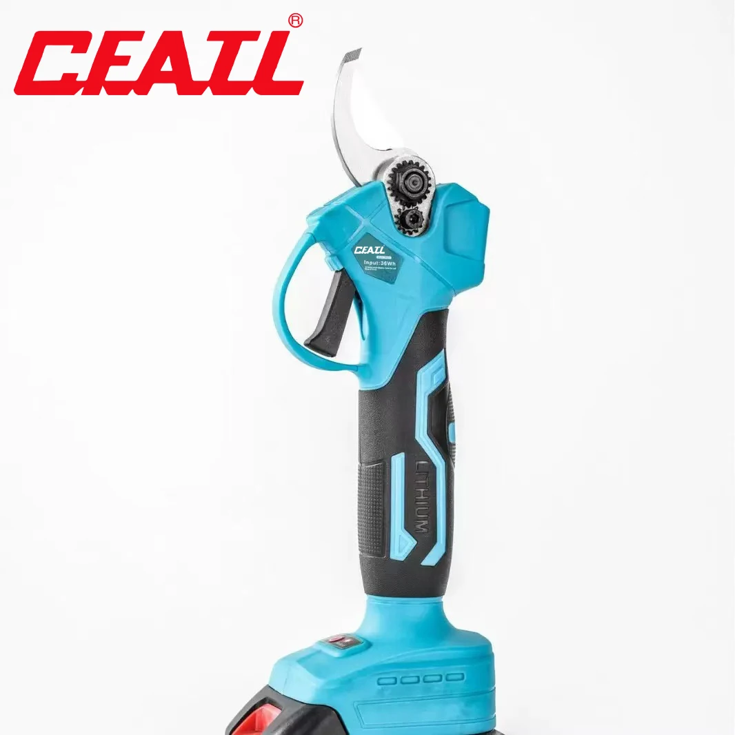 

️Wireless Electric Scissors 18V Battery Garden Fruit Tree Pruning Machine LED Display 30mm Rechargeable Electric Scissors