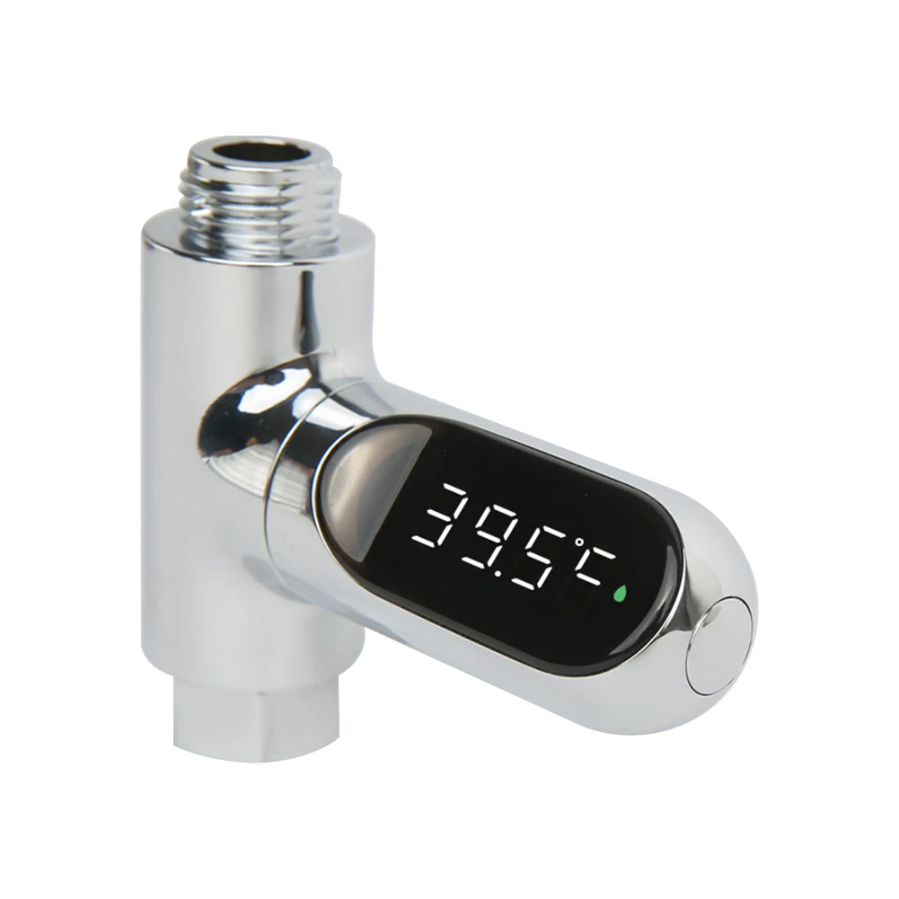 

Faucet Shower Thermometer LED Digital Display Water Temperature Gauge Water Flow Self-Generated Electricity for Bathroom Shower