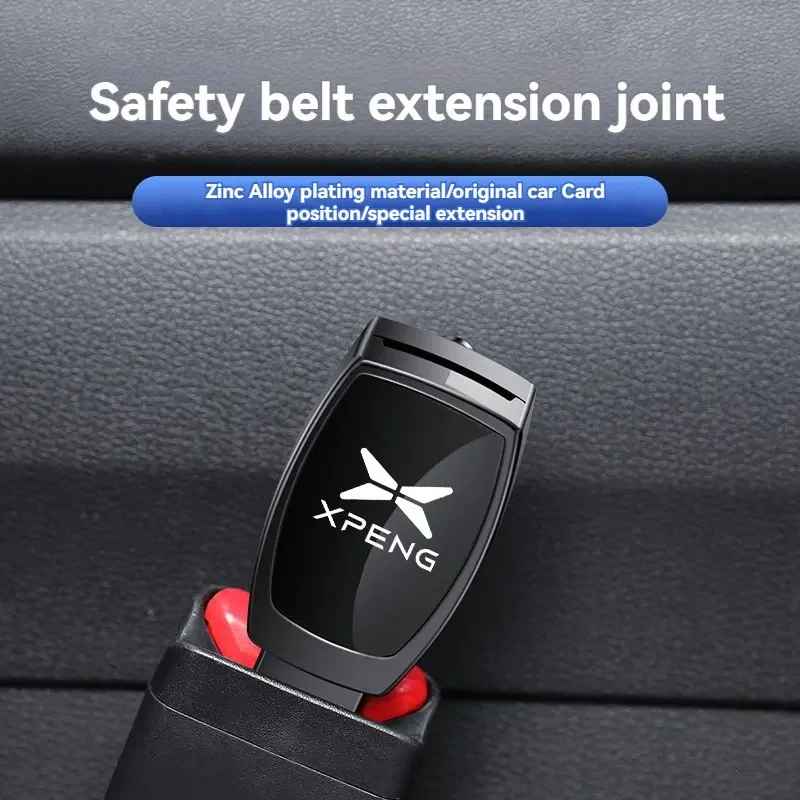 

New Adjustable Car Interior Seat belt Clip Metal Extenders Car Safety Belt Extension Car Accessories For Xiaopeng Xpeng Car