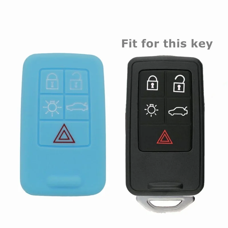 Silicone Car Key Case Cover Auto Flip Remote Key Skin Shell Holder for Volvo S60 S70 S80 S90 V60 XC60 XC70 V40 V50 V60 C30 V70