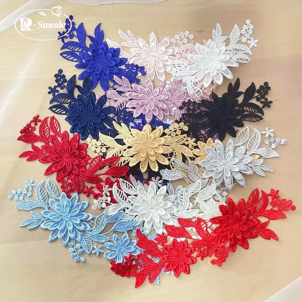 

10pieces/lot Soluble Exquisite Lace flower DIY Bridaltiara Wedding Shoes Wedding Dress Decoration Materials RS803