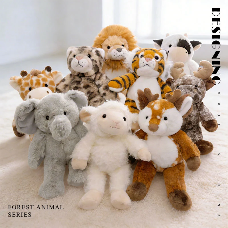 

Simulation 9 Style Long Legs Plush Toy Kawaii Stuffed Jungle Animal Soft Realistic Lion Elk Cute Lifelike Elephant for Kids Gift