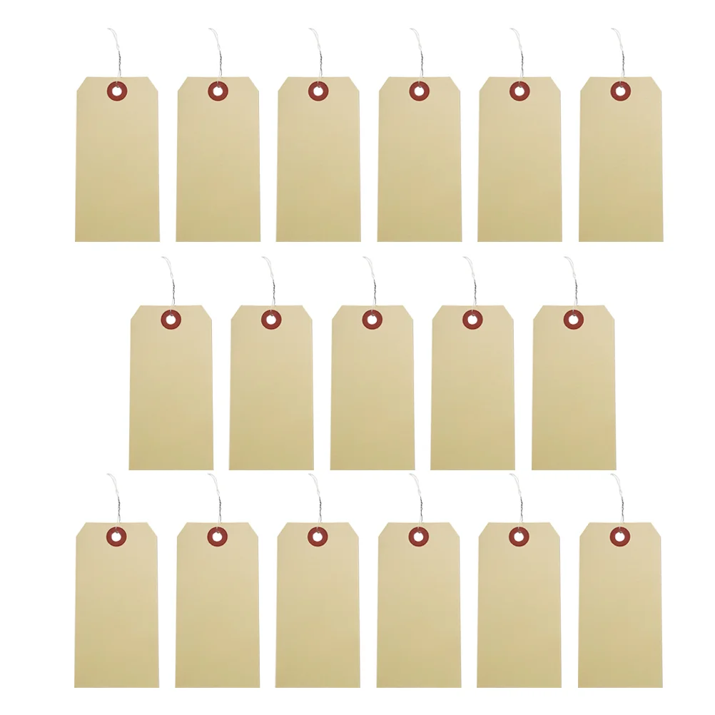 Pcs Blank Manila Tag Wire Cardstock Tag di spedizione cartellini di carta etichette di inventario etichette di grandi dimensioni imballaggio inventario bagagli