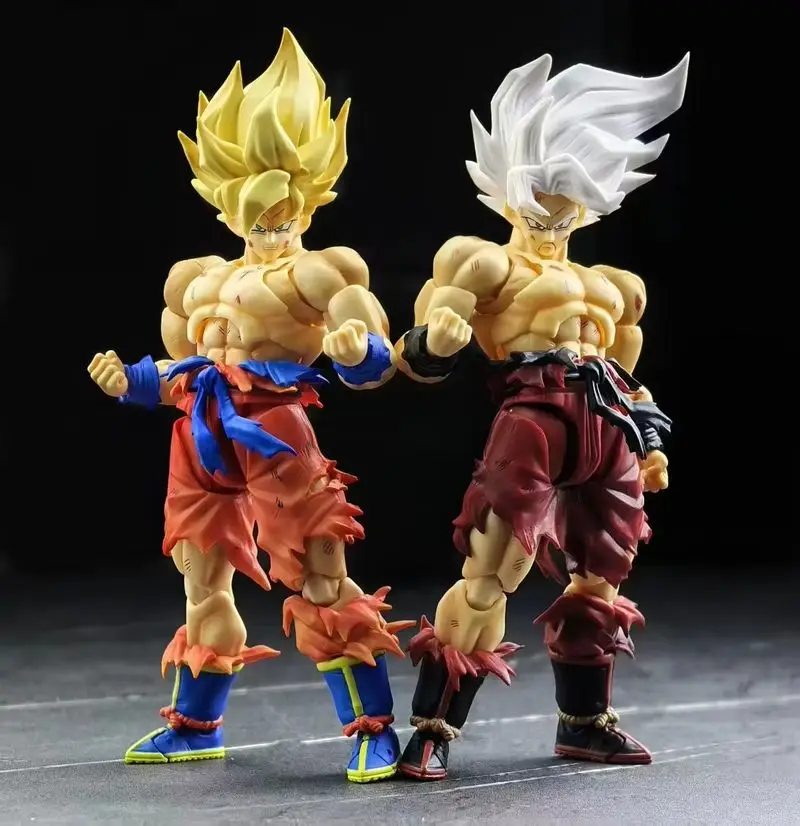 

Новый Dragon Ball Shf Super Saiyan Son Goku, аниме-фигурка, битва, поврежденное 3,0, тело, еженедельный цвет, подвижные игрушки, подарок