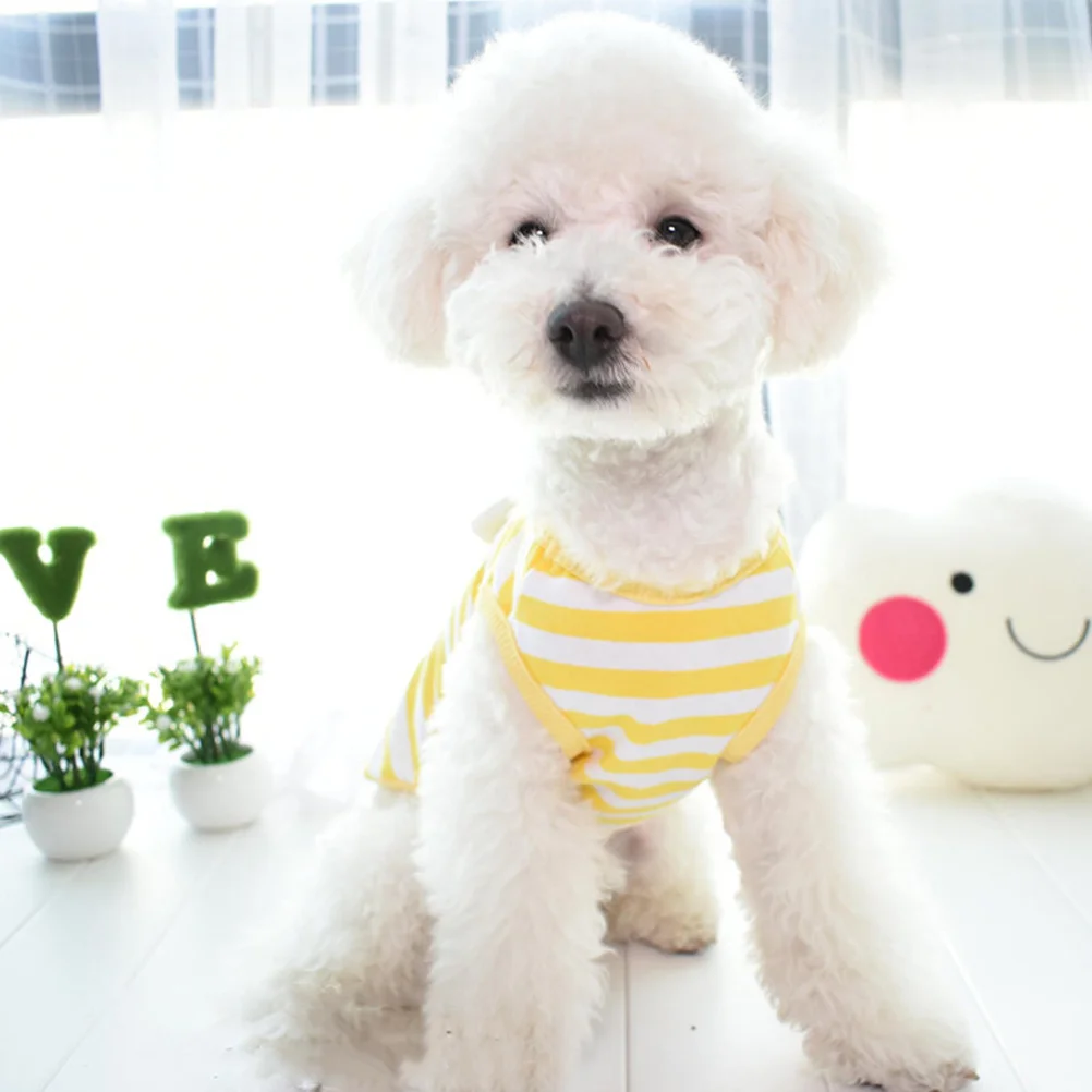 

Fashion Egg Pattern Pet Vest Outdoor Dog Clothes Spring Summer Pet Supplies For Walking Jogging Yellow