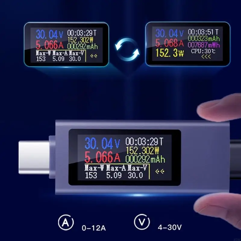 

H7BC Real Time Charging Current Voltages Monitor Accuracy 0.001A Voltages Tester Aluminum Construction For Mobile Devices