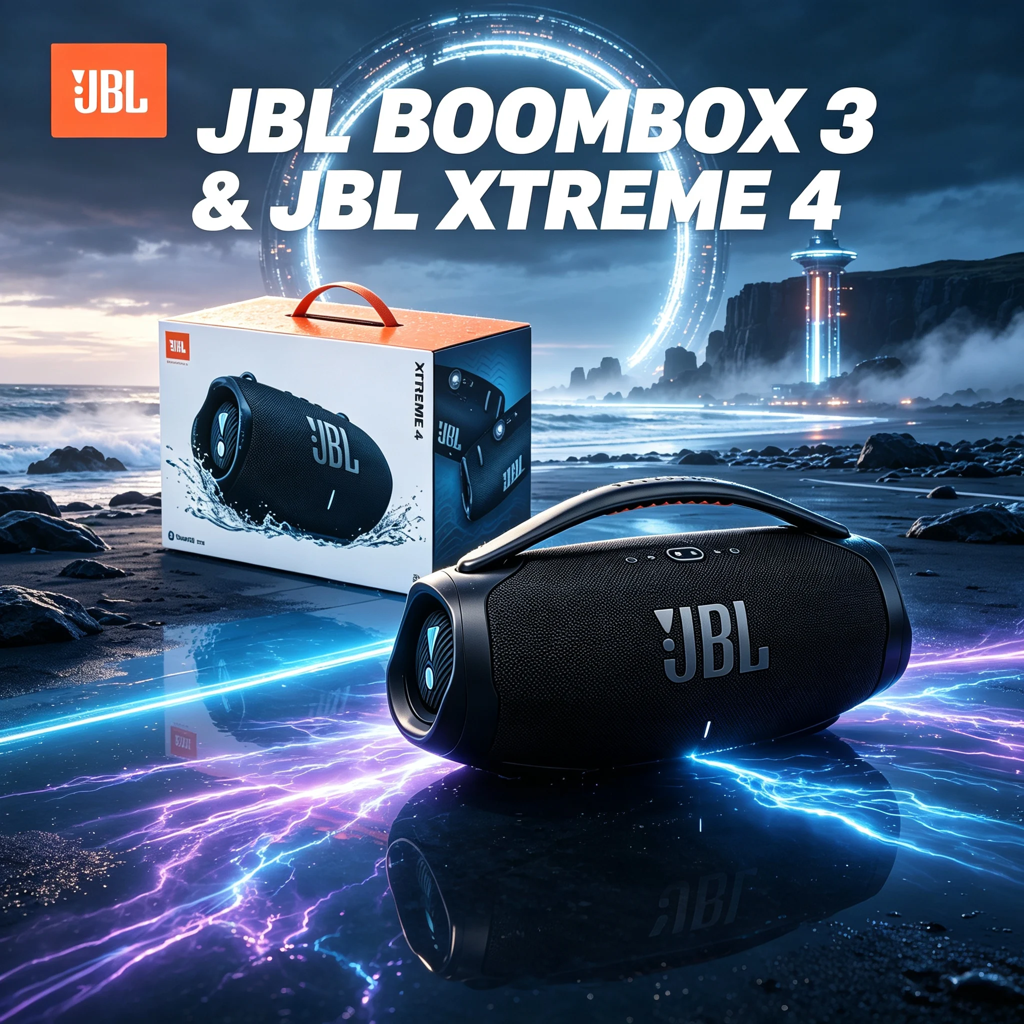 JBL BOOMBOX3 & JBL XTREME4 Portable Bluetooth Speaker Combo IP67 Waterproof Heavy Bass Outdoor Party Audio Set