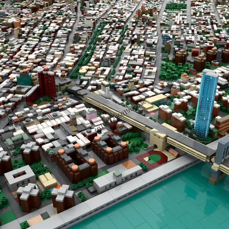 60958 قطعة مدينة الساخن بيع عرض الشارع Moc مدينة نيويورك السفلى مانهاتن نموذج لتقوم بها بنفسك الأفكار الإبداعية لعب اطفال التجمع لغز هدية #5