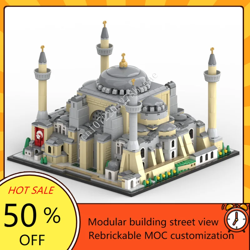 

3602PCS Hagia Sophia Modular MOC Creative street view Model Building Blocks Architecture DIY Education Assembly Model Toys Gifts