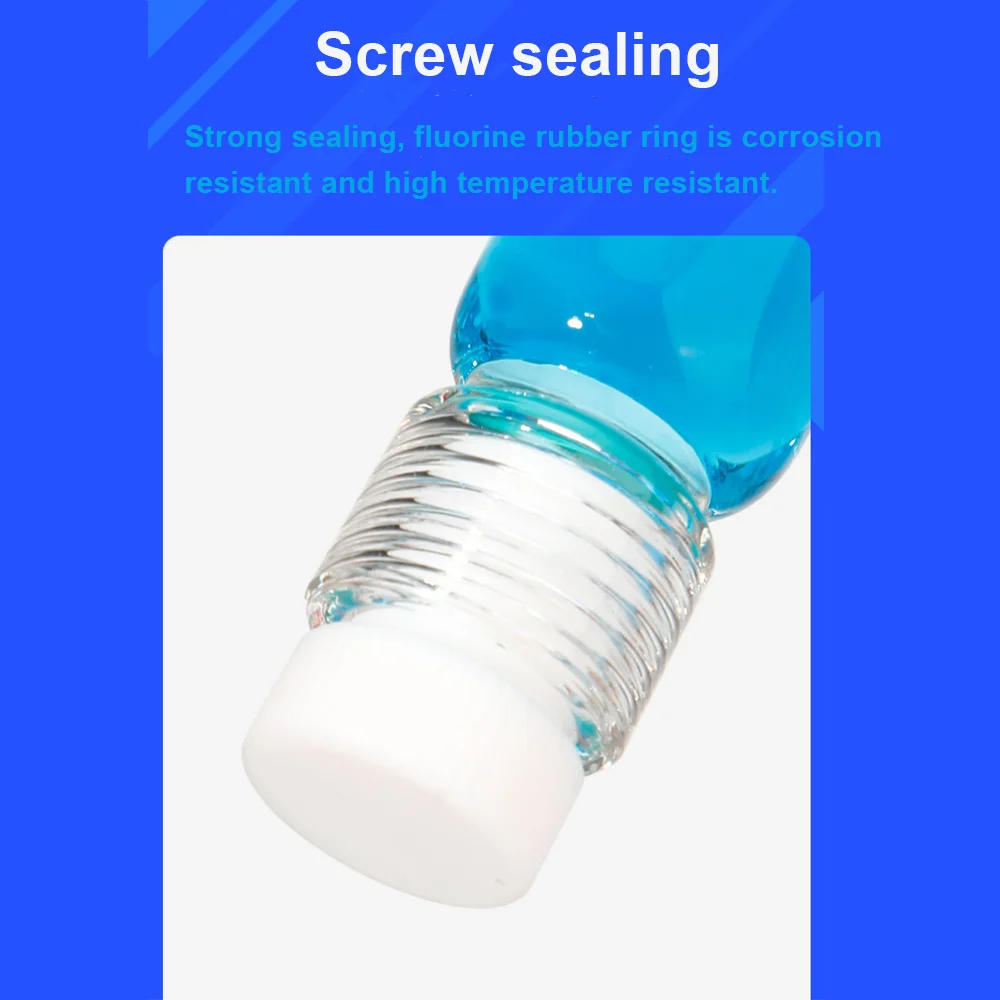 Dual Scale Screw Top Nano Colorimeter Fluorine Tube 5/10/25/35/50/75/100ml Amino Acid Sealed Reaction Tube