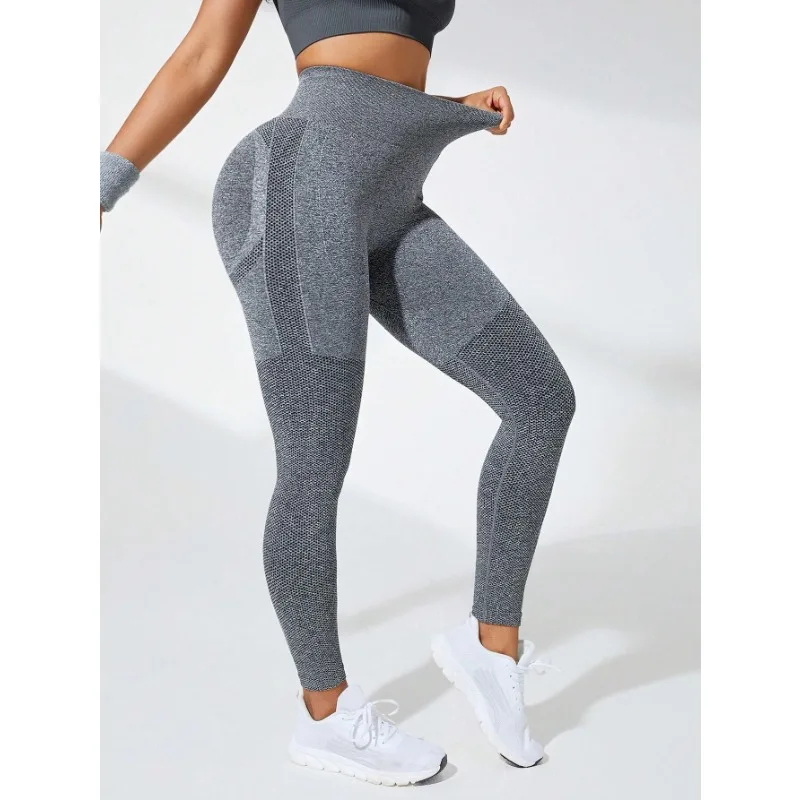 

Женские спортивные Леггинсы с высокой талией, Бесшовные штаны для йоги, высокоэластичные дышащие леггинсы для тренировок и бега, фитнеса для йоги