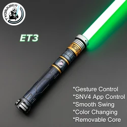 TXQSABER Lightsaber Neo Pixel SNV4 Bluetooth App Control Metal Hilt Color Change Force Blaster Laser Sword Cosplay Toys ET3