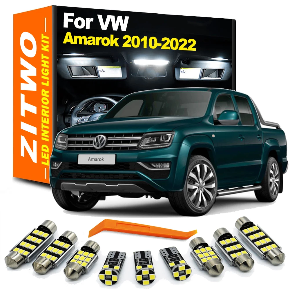 ZITWO 8Pcs LED Interior Dome Reading Map Light Bulb Kit For VW Volkswagen Amarok 2010 2012 - 2016 2017 2018 2019 2020 2021 2022