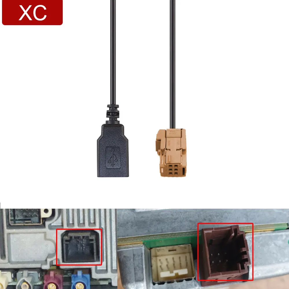 Kabel USB do Peugeot CITROEN MM RT3EV RT4 RT5 207 307 308 407 607 1007 C6 2008 Radio 2009 numer części 6574JH