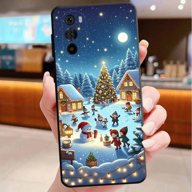 

Cute Christmas Aesthetic Phone Case For Motorola Edge 50 40 Pro 60 50 40 30 Ultra Neo Fusion Moto G Play G Stylus G Power G