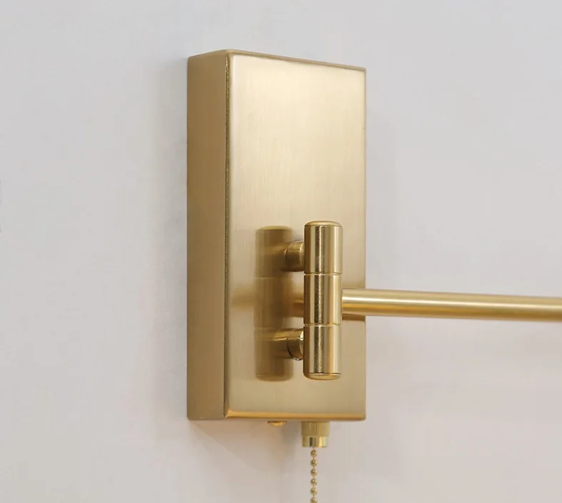 IWHD Nordic Modern LED Wall Sconce Left Right Rotate Pull Chain Switch Bedroom Restaurant Bar Beside Lamp Ceramic Stair Light