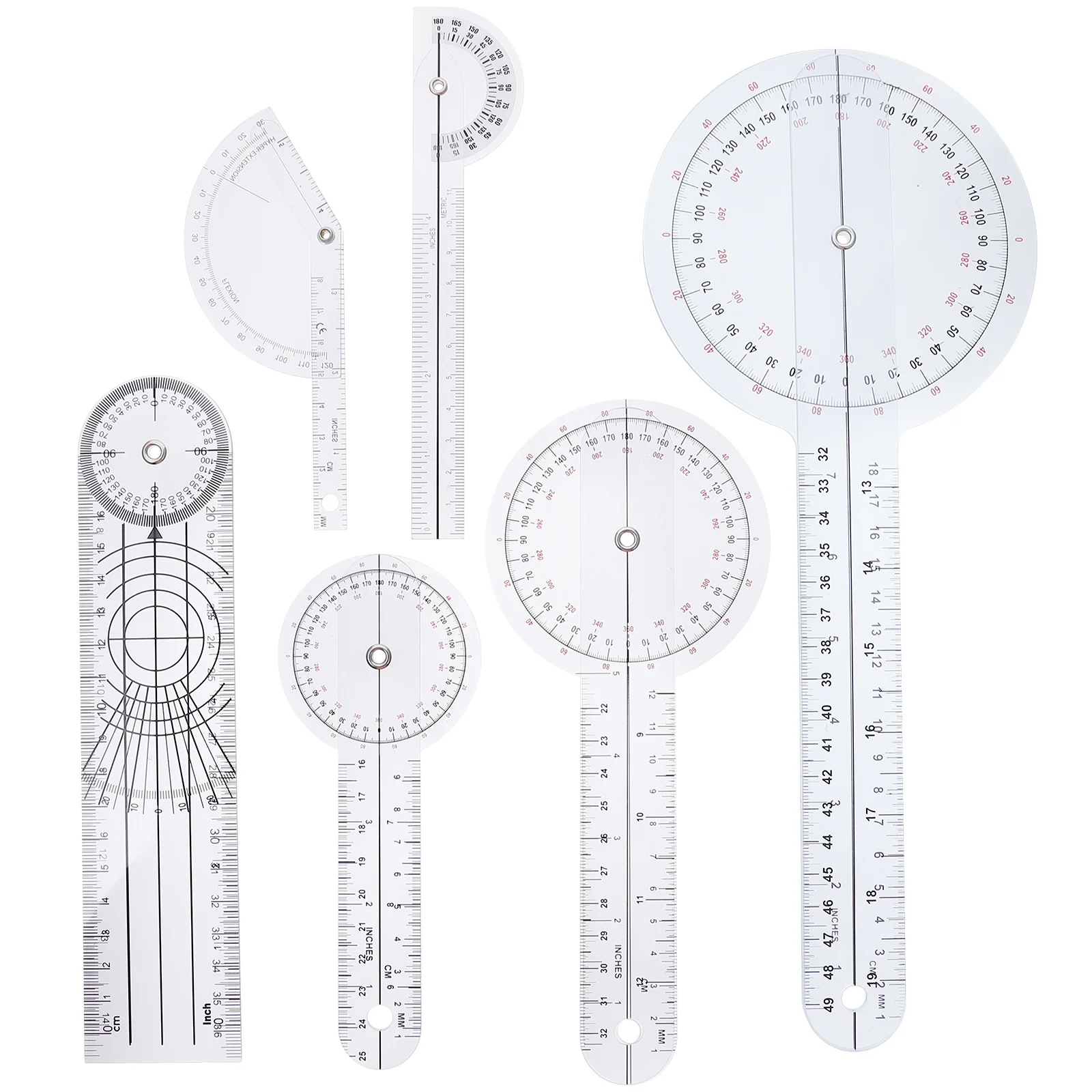 Goniometer Physiotherapy Ruler Protractor 360 Degree Medical Angle Spinal Plastic