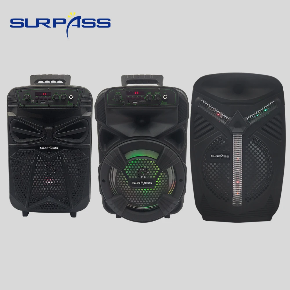 휴대용 스마트 블루투스 무선 스피커, 야외 스테레오 다기능 음악 확성기, 노래방 파티 피크닉용, 8 인치