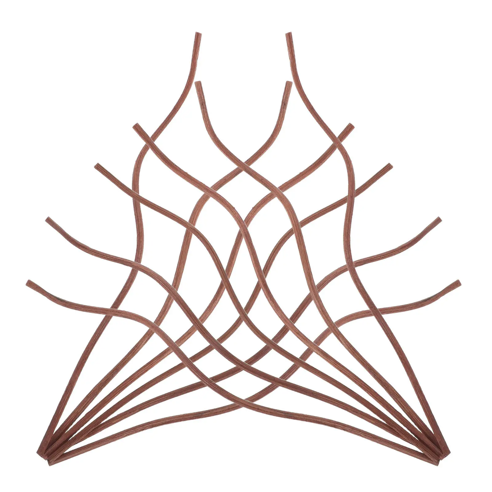 50Pcs Wavy Rattan Reed Diffuser Sticks Natural Scent Replacement Aromatherapy Volatile Essential Oil Aroma Stick Home Bedroom
