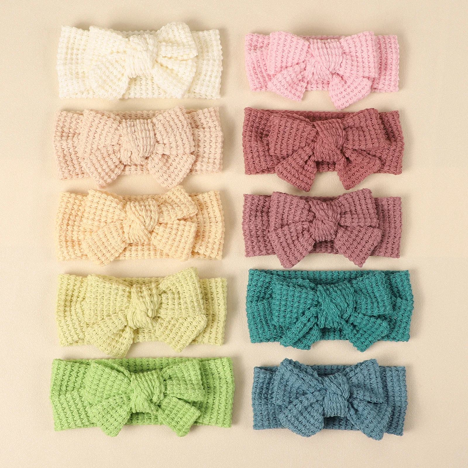 

30pc/lot Newborn Waffle Knit Headband Baby Waffle Turban Girls Elastic Hairbands Children Girls Hair Accessories Kids Headwear