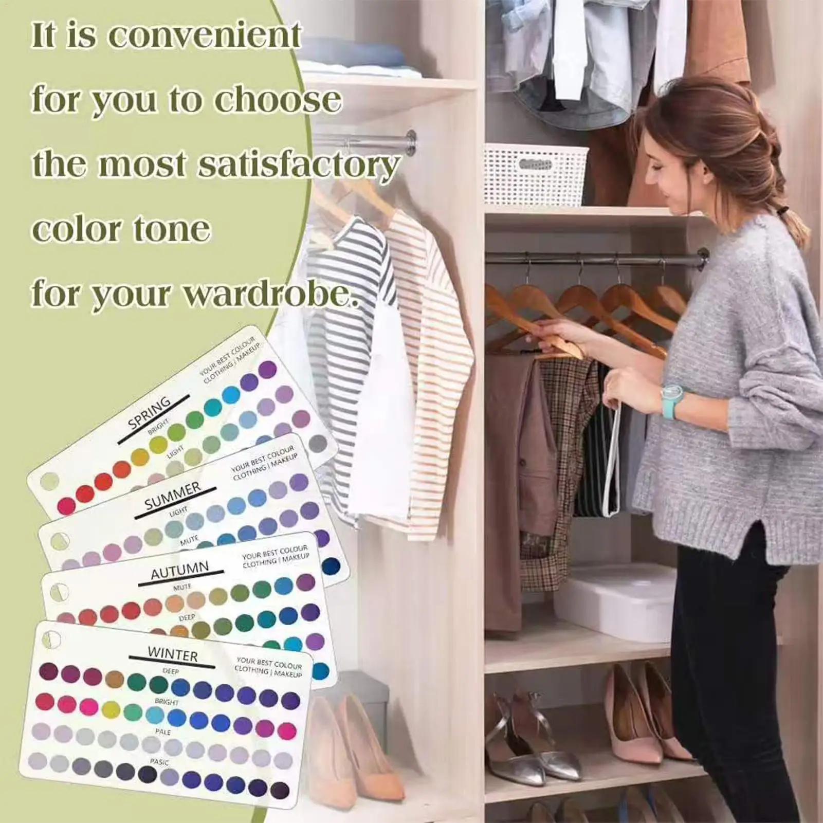 Color Palette Cards 4 Pieces Portable Quick Reference Acrylic Scratch Proof Makeup Shopping Color Reference Cards For Home