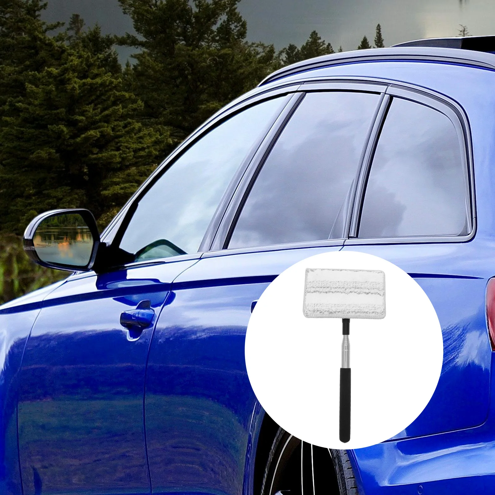 

Rearview Mirror Wiper Car Squeegee Windshield Cleaner Brush Extendable Design Mini Squeegee Reusable Set Glass