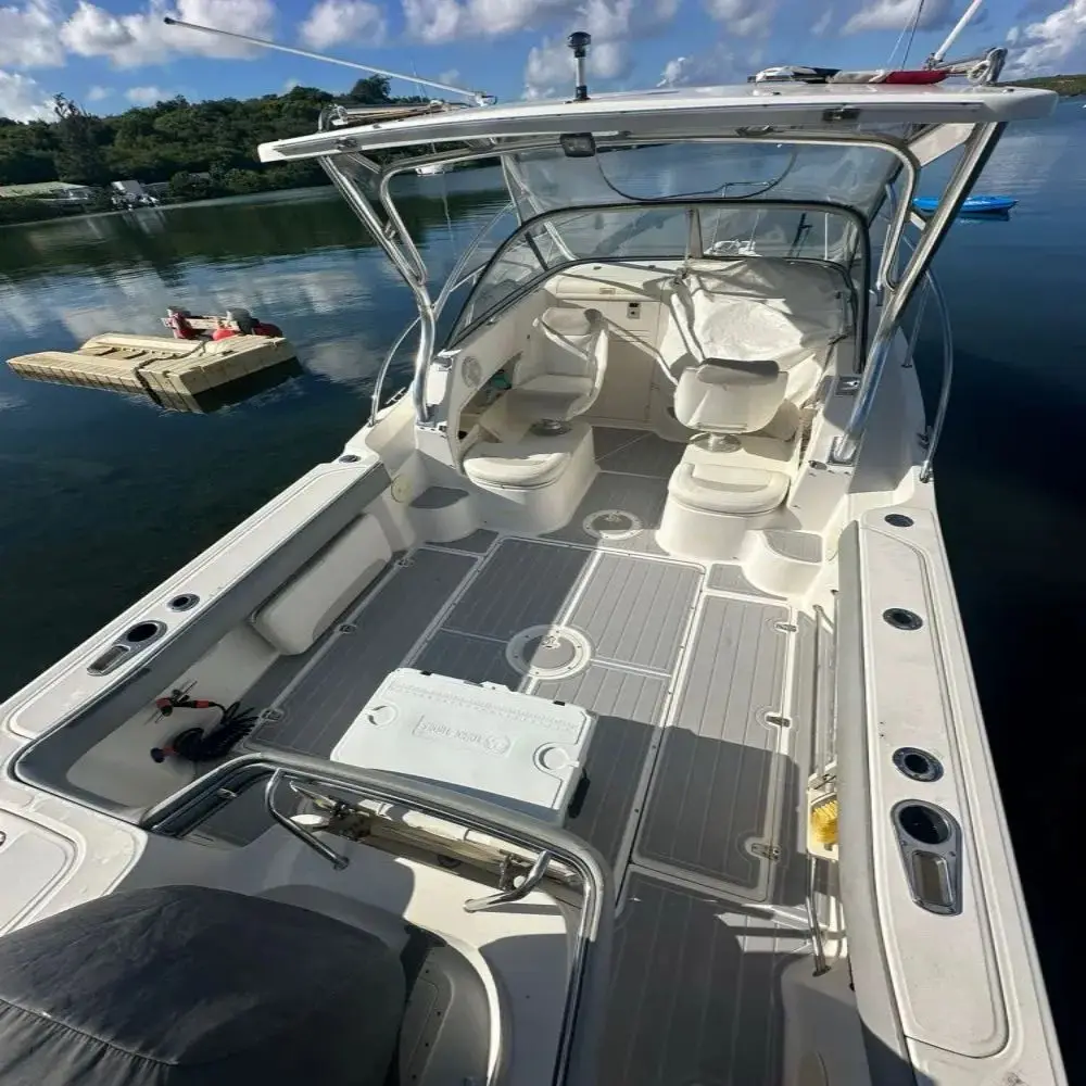 2006 Boston Whaler 235 Conquest Cockpit Pad Boat EVA Foam Faux Teak Floor Mat SeaDek MarineMat Gatorstep Style Self Adhesive