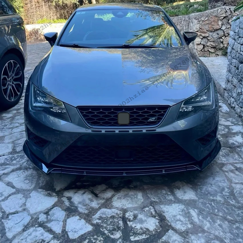 ماكستون ستايل 3 قطعة المصد الأمامي الشفاه المفسدين ل سيات ليون MK3 MK3.5 2012-2019 لمعان الأسود الفاصل ضبط سبويلر اكسسوارات