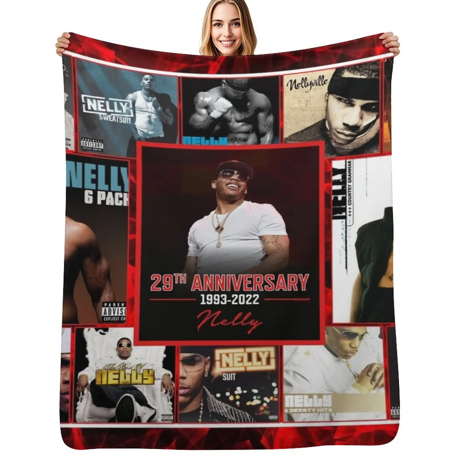 Greatest Albums 29th Anniversary 1993-2022 with Signature Throw Blanket Decorative Sofa Bed Flannel Fabric Blankets