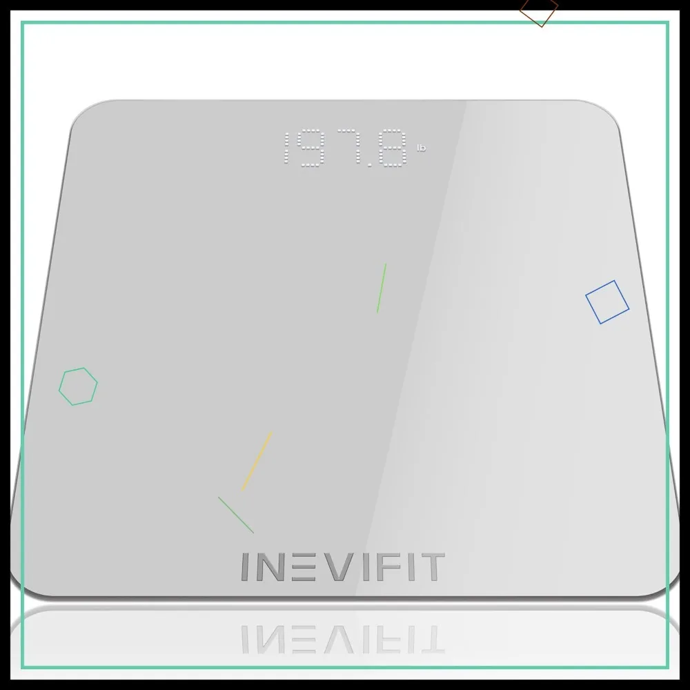 

Highly Accurate Digital Bathroom Scale with Large Glass Platform, Measures Weight up to 400 lbs, Includes Batteries