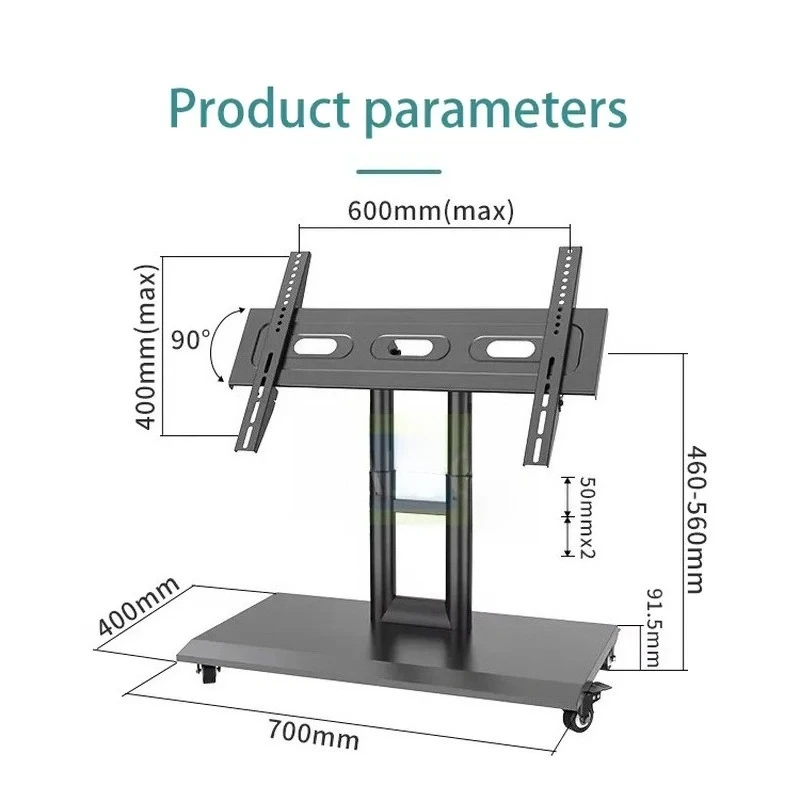 FY Universal TV Stand Base Height Adjustable Desktop Bracket for 32 75 Inch LCD LED Screen VESA 600x400 Compatible