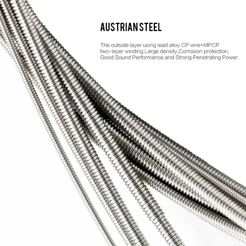 Orphee Bass Strings QB Series Normal Light Nickel Alloy Hexagonal Core Nano Coated Professional Strings Electric Bass Part