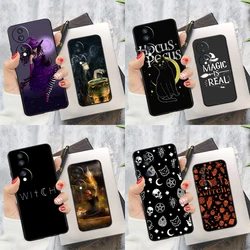 Halloween Witch Cat Case For Honor 200 Pro X9c X9a X8a X7a X6a X7 X8 X9 X8b X9b 50 70 90 Magic 6 5 Lite Cover