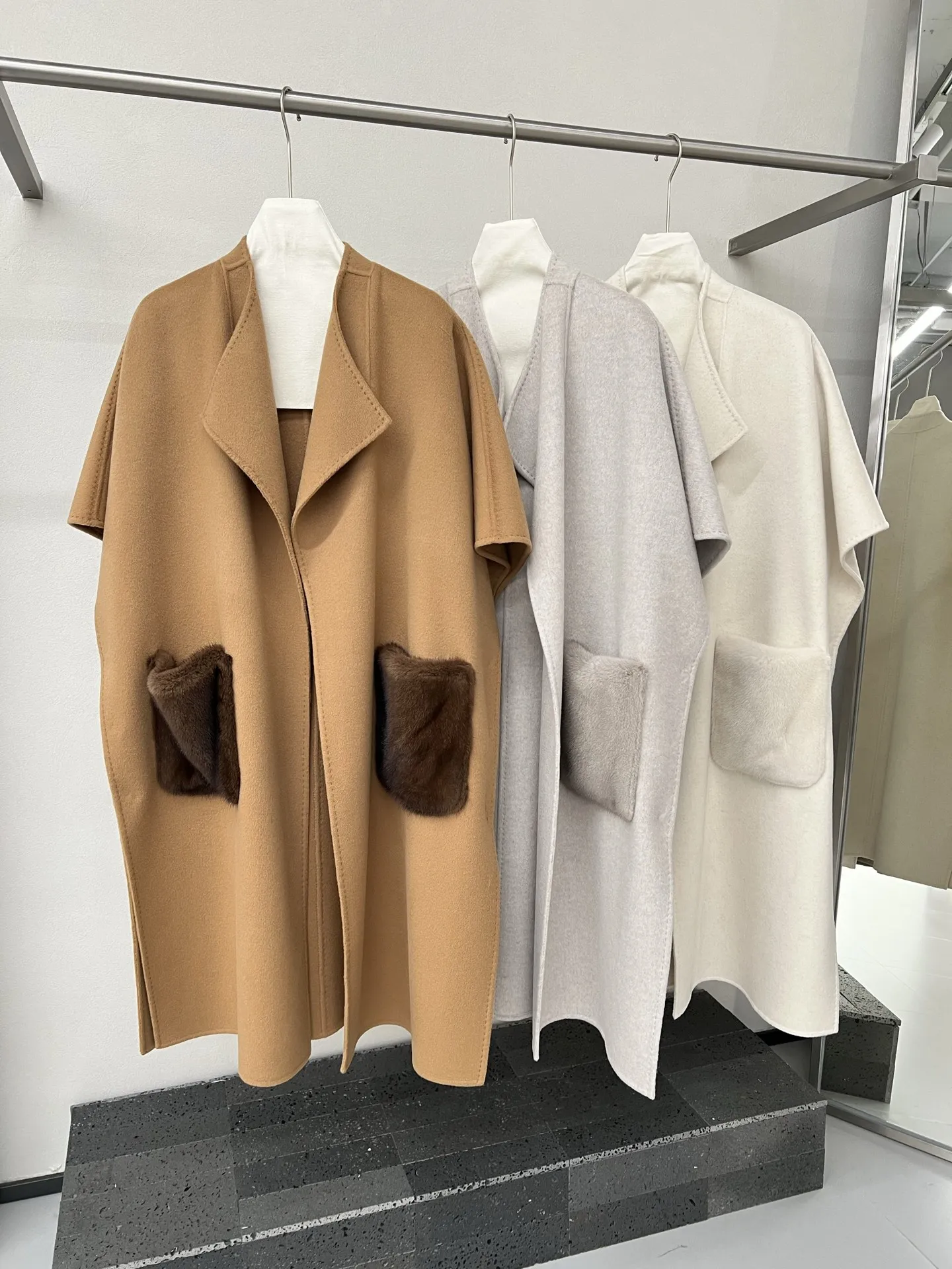 New Autumn/Winter High-Quality Cashmere Coat Fabric: High-Count Blend Of 10% Cashmere And 90% Wool