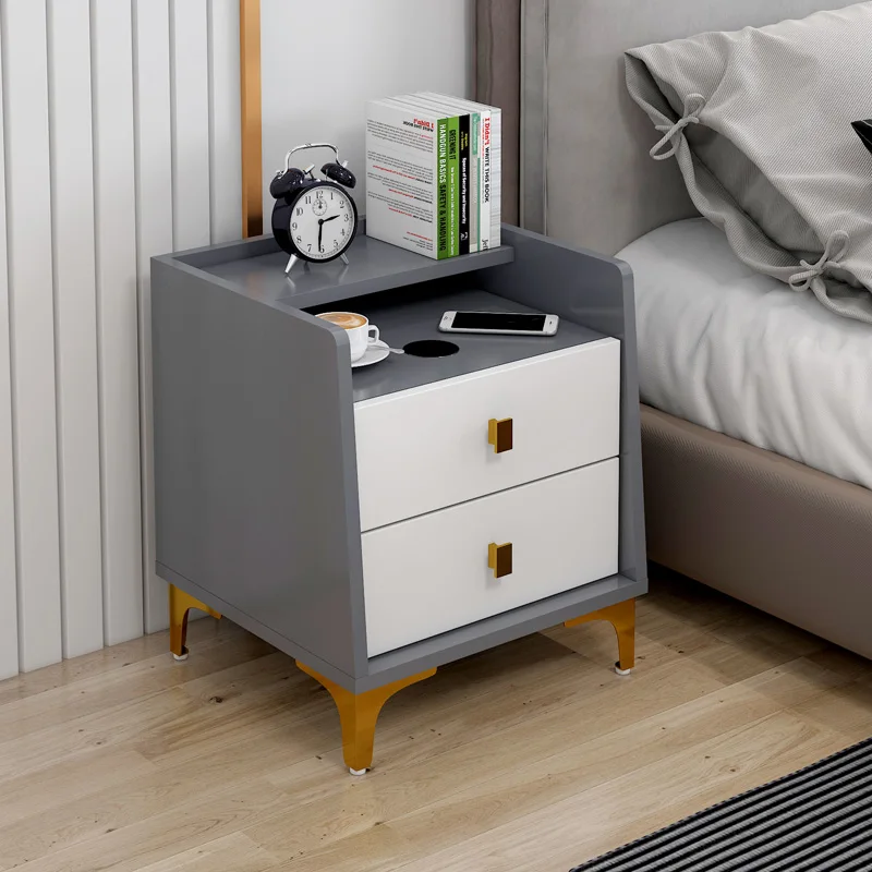 

Nordic Rustic Nightstands Luxury Organizers Storage Mobile Modern Bedside Table Kawaii Simple Table De Chevet Home Furnitures