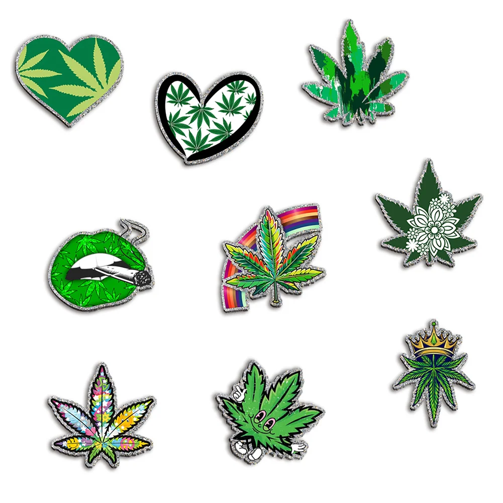 Weed Pattern DIY Color Glitter Acrylic Chunky Glitter Acrylic for DIY Craft Hairbow Embellishment Craft