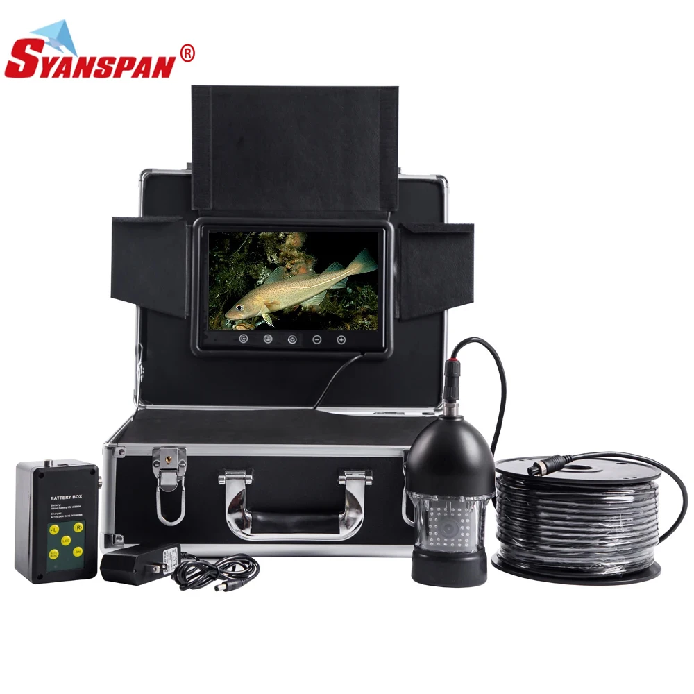 

SYANSPAN Fish Camera Underwater 200m Deep Fishfinder Sea Fishing/Exploration/Salvage Camera 360Degree 36 LED Cable Length Mark