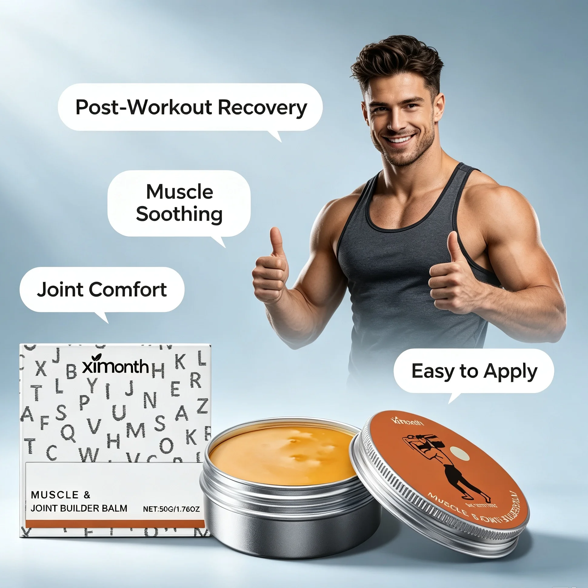 Muscle Joint Care Cream Herbal Extract Soothing Massage Ointment Fast Absorb Non‑Greasy For Knee Shoulder Neck Body Daily Care