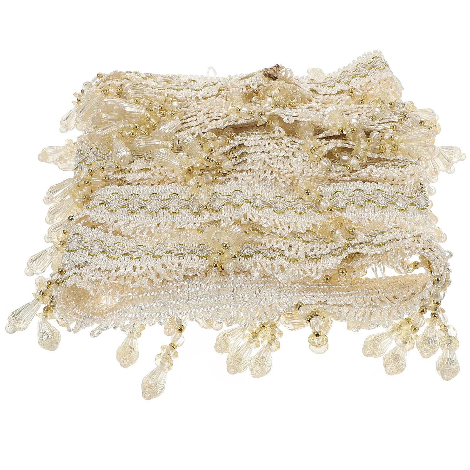 

1Pcs Curtain Lace Bead Trim Delicate Polyester Drops DIY Sewing for Sofa Cushion Tablecloth Home Decorative