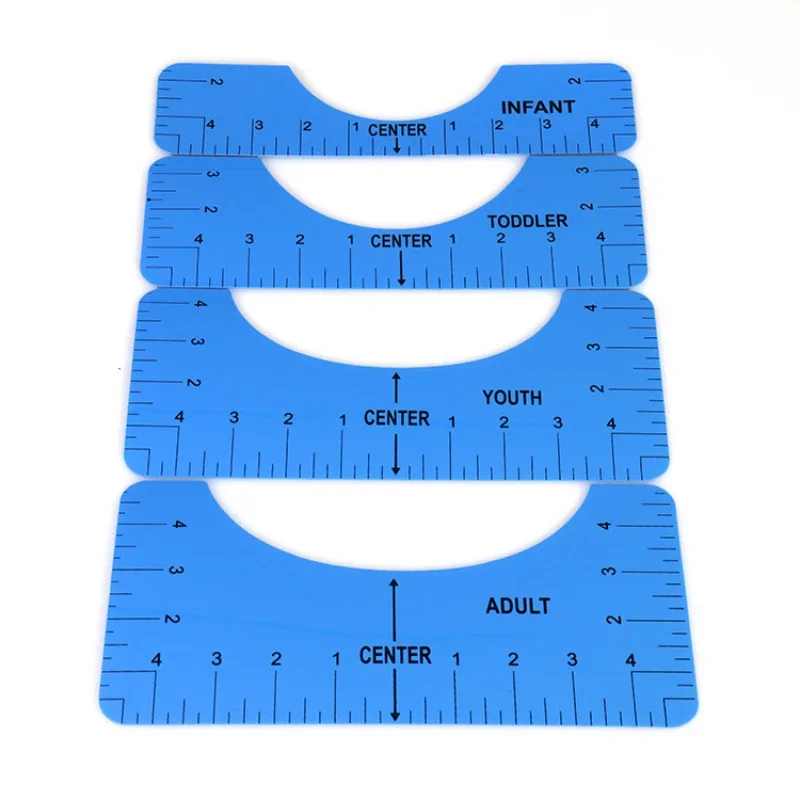 4Pcs T-Shirt Alignment Ruler Graphics Tshirt Alignment Tool Tshirt Craft Ruler with Guide Tool for Making Measuring Tape Tools