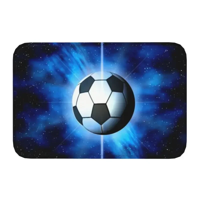 Football Space Abstract Door Floor Kitchen Bath Mats Anti-Slip Outdoor Soccer Ball Doormat Toilet Entrance Rug Carpet Footpad